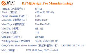 DFM 1 - mold making procedure